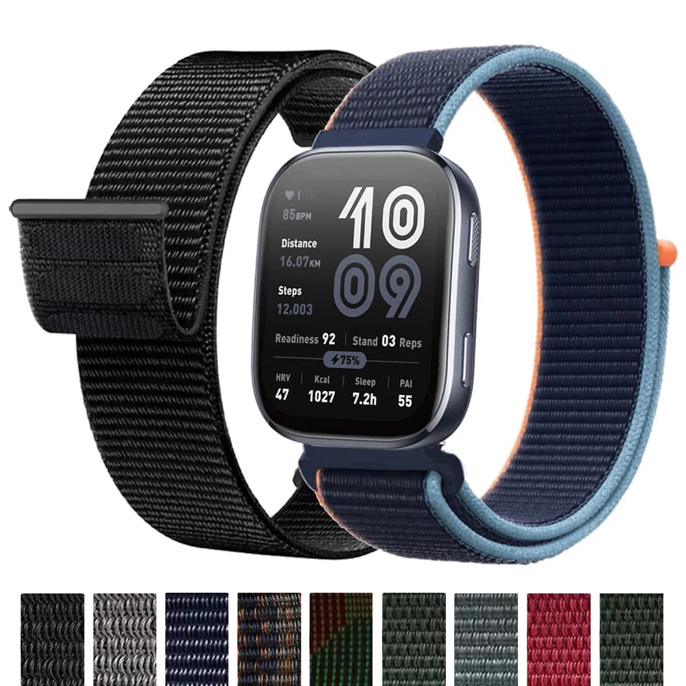 Cinturino in nylon velcro 20/22mm per Amazfit GTR 4 3 2/GTR 3 Pro/GTR 47mm cinturino per Amazfit BALANCE/Bip 6/GTS 4 2 cinturino sportivo
