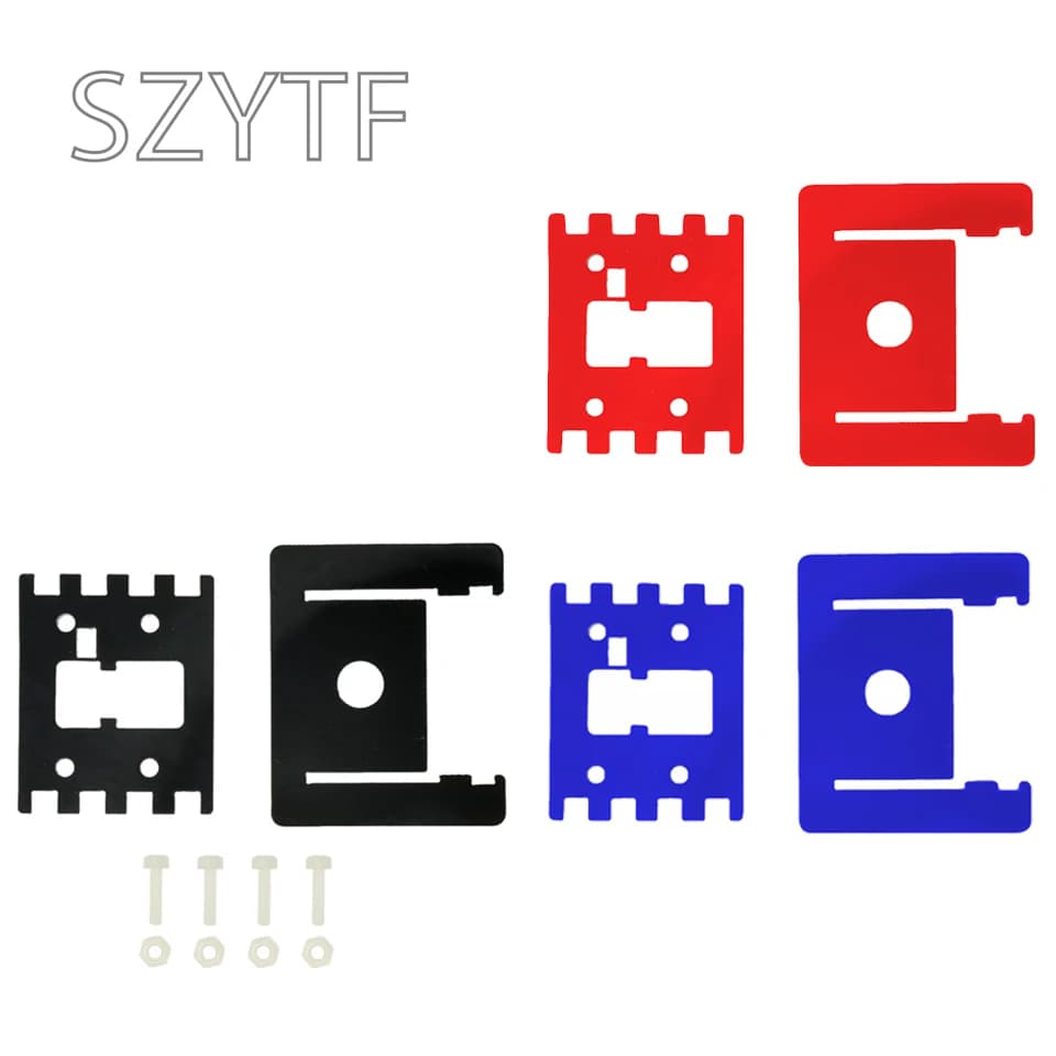 Mounting bracket for Raspberry Pi camera in 3 colors available - Durable acrylic sheet holder for fixing Pi camera module (black/red/blue)