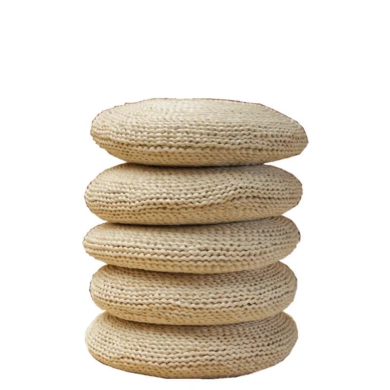 Straw futon thickened seat cushion worship Buddha corn husk Chinese meditation round meditation straw cushion bay window