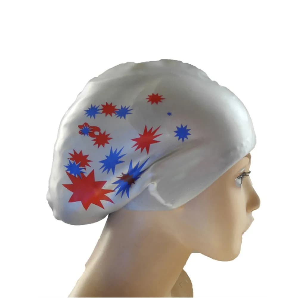 Large Size Long Hair Swimwear New Star Pattern Silica Silica Gel Swimwear Waterproof Swim Gear Lady