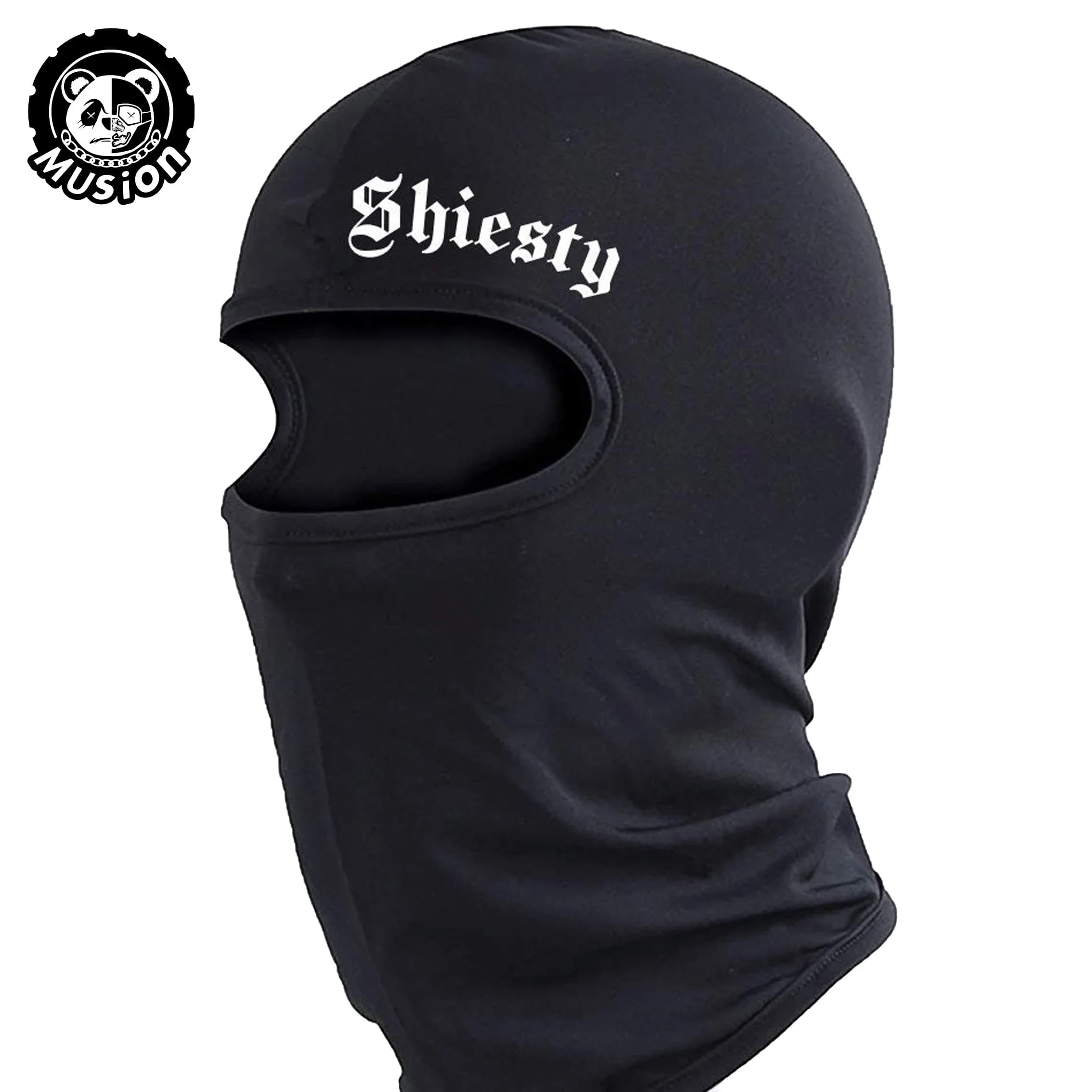 Musion Black Breathable Waistboard with Letter Printing Motorcycle Cover for Cycling Training Outdoor Sports