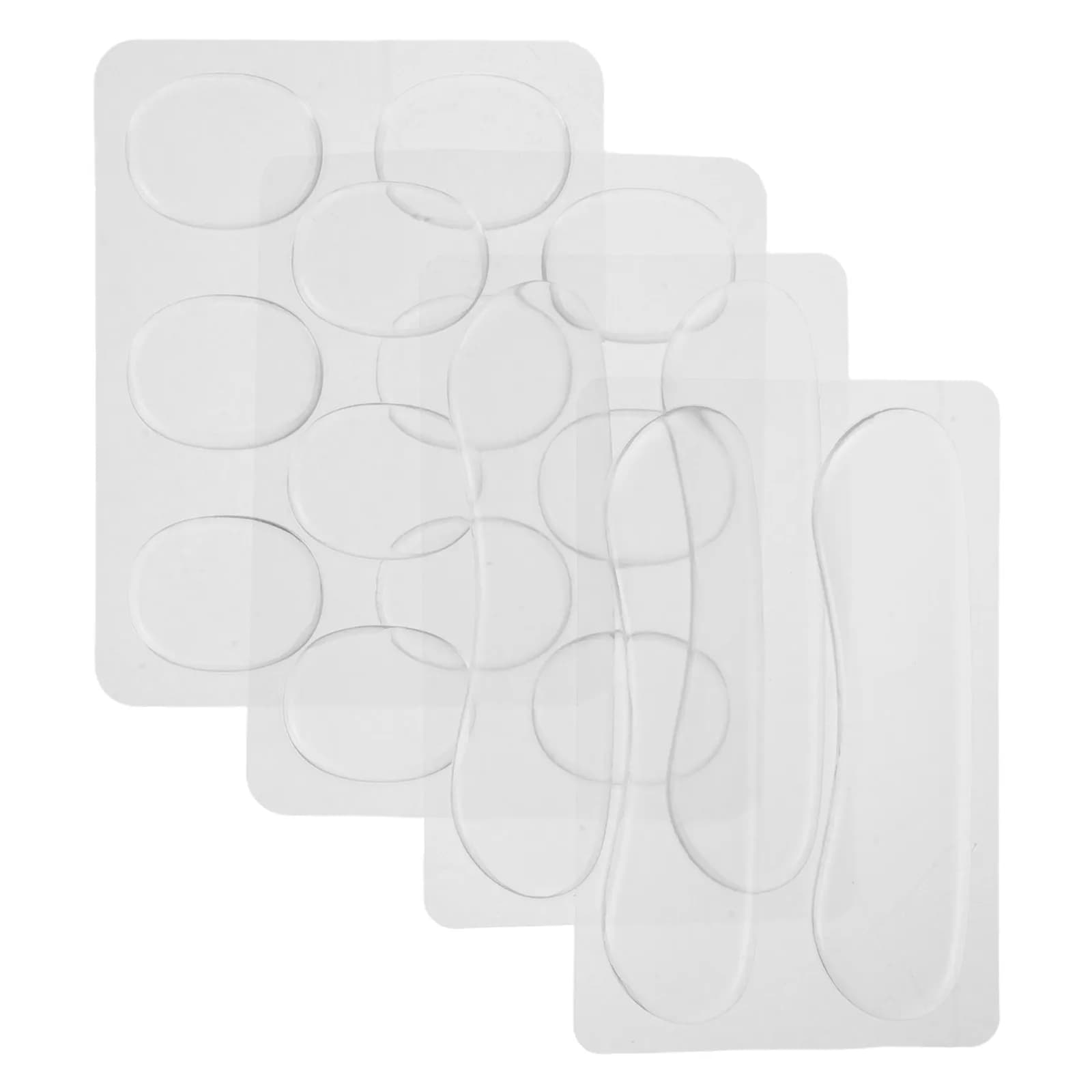 4 Fogli di Gel Ammortizzante Trasparente in Silicone Morbido per Tamburo, Accessori per il Controllo del Tono e la Riduzione del Rumore per Rullante e Piatto