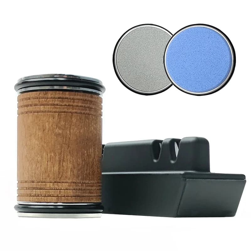 Affilacoltelli Regolabile 15/20 Gradi con Supporto Magnetico, Set di Pietre Diamantate, Base in Alluminio Solido, Utensile per Affilare Coltelli da Cucina