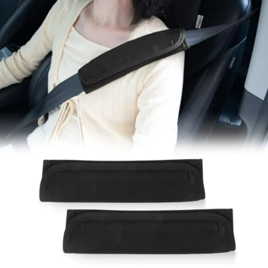 Cuscino per Cintura di Sicurezza Auto in Seta Ghiaccio per Adulti, Neonati, Passeggini, Seggiolini, Copricintura Morbidi e Confortevoli