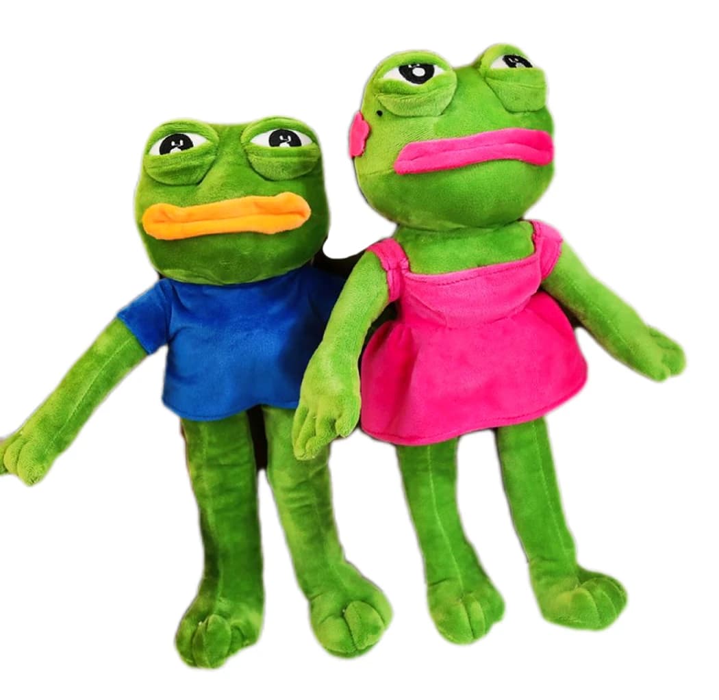 45cm Sad Frog peluche morbido farcito brutto bocca grande pianto espressione Pepe rana bambole divertenti regali di compleanno di natale