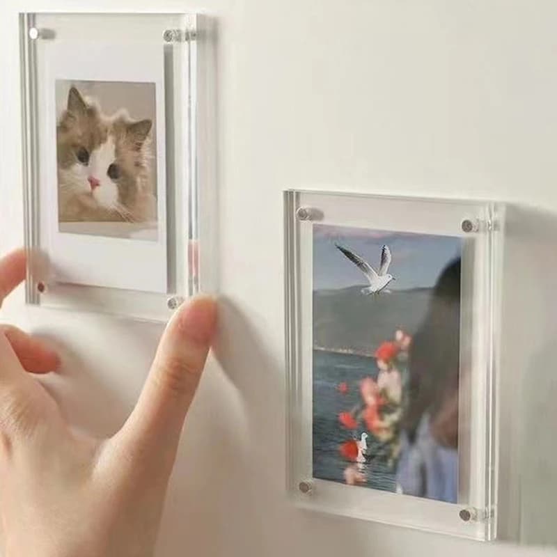 Cornice per foto magnetica 1 Set per Fujifilm Instax Mini 11 8 9 25 50 7 Accessori per fotocamera a pellicola Magneti per foto per frigorifero in acrilico
