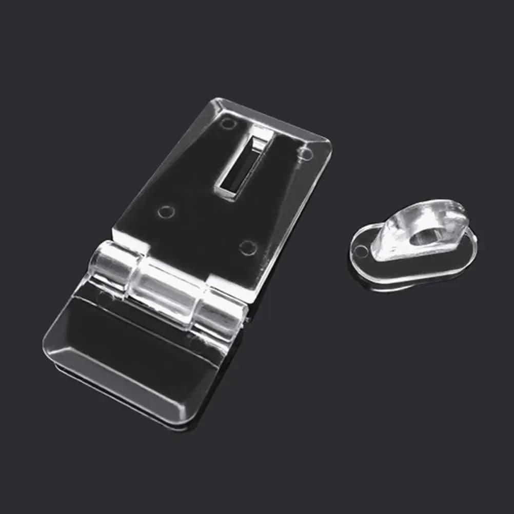 12 set 10Set Transparent Lock Buckles Security Cabinet Hasp Latch Jewelry Box Closure Clear Storage Box Fastener Pet Gate Child