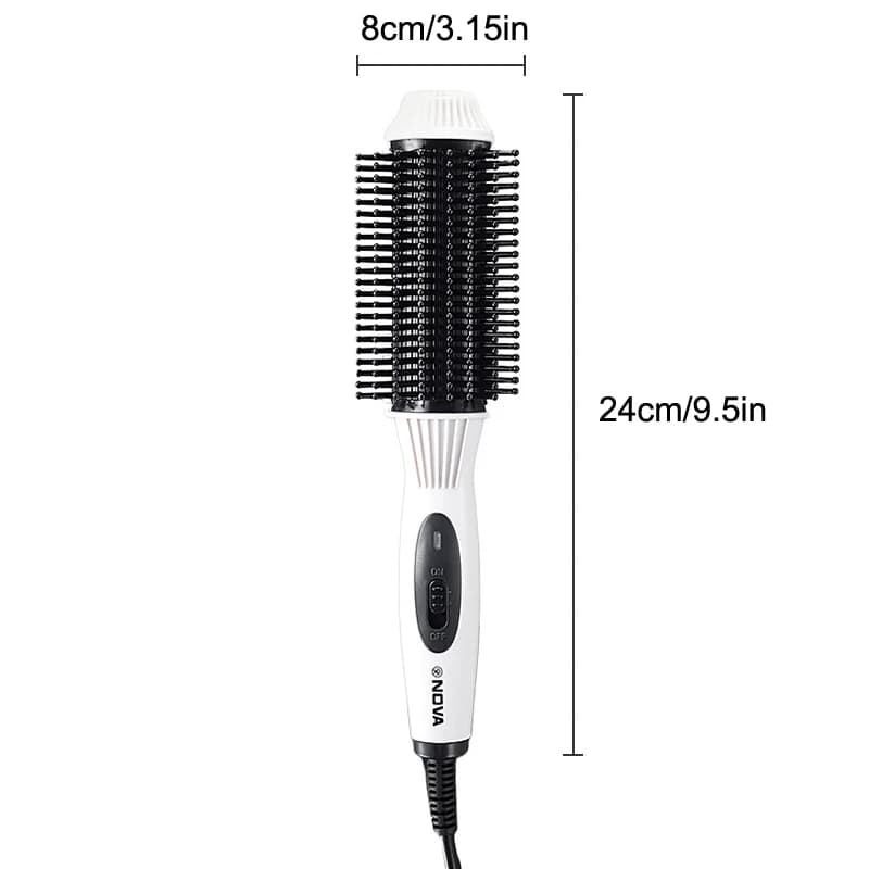 Multifunction Iron with Ceramic Heating, Electric Round Brush, Professional Hair Plate