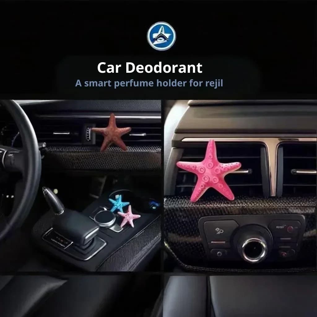 Grazioso Clip Profumato per Auto a Forma di Stella Marina in EVA, Ornamento Creativo per Interni Auto, Mini Deodorante Aromaterapico per Auto, Regalo Decorativo