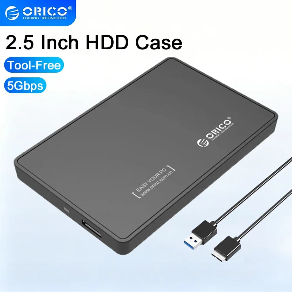 ORICO HDD Case 2.5 Inch Hard Drive Enclosure 5Gbps USB 3.0 to SATA Adapter for SSD HDD 9.5 7mm External Hard Drive Disk Case