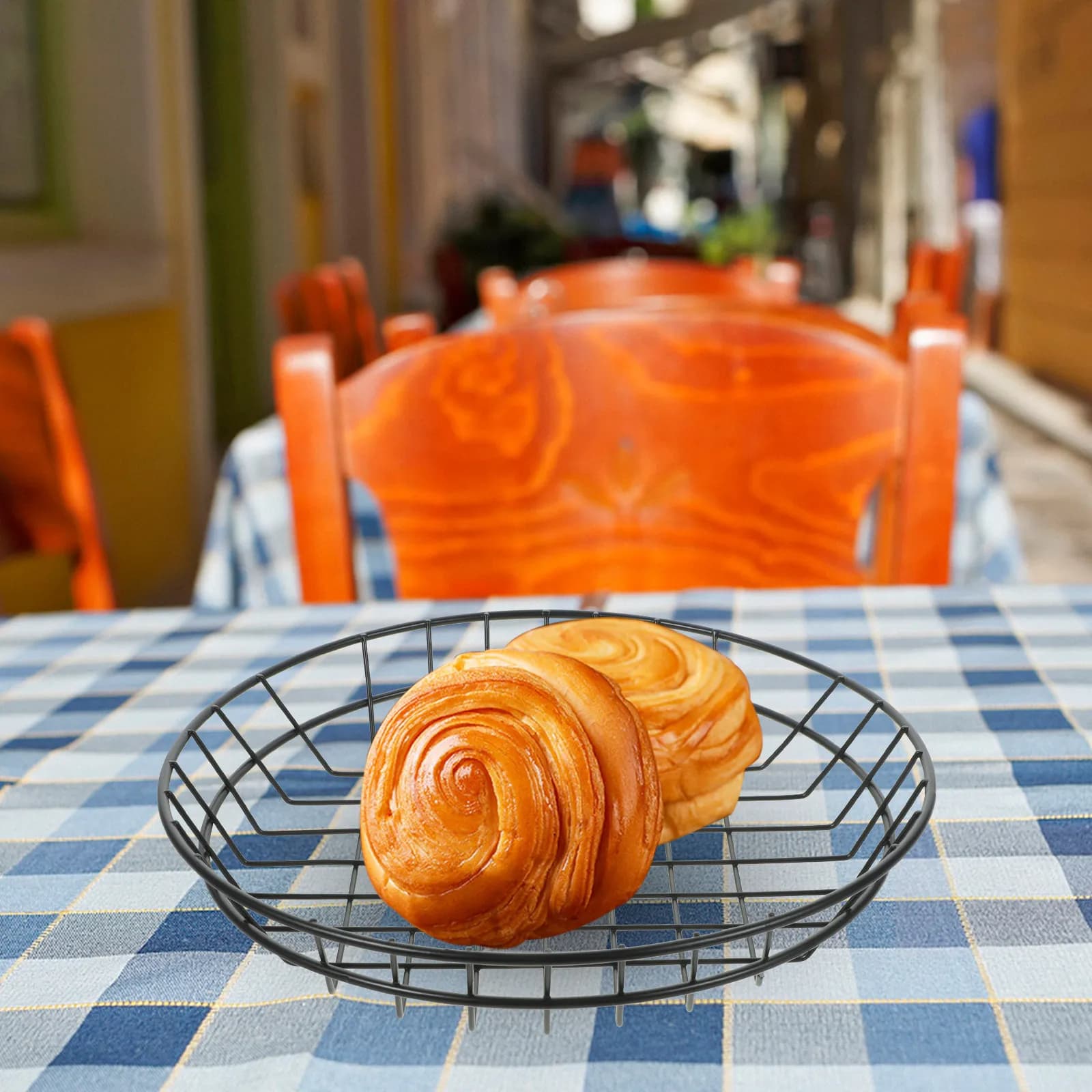 Set di 2 Eleganti Cestini in Ferro per Snack, Cesto Decorativo Creativo per Frutta, per Cucina, Casa, Hotel, Picnic, Feste, Pane, Dessert, Frutta Secca