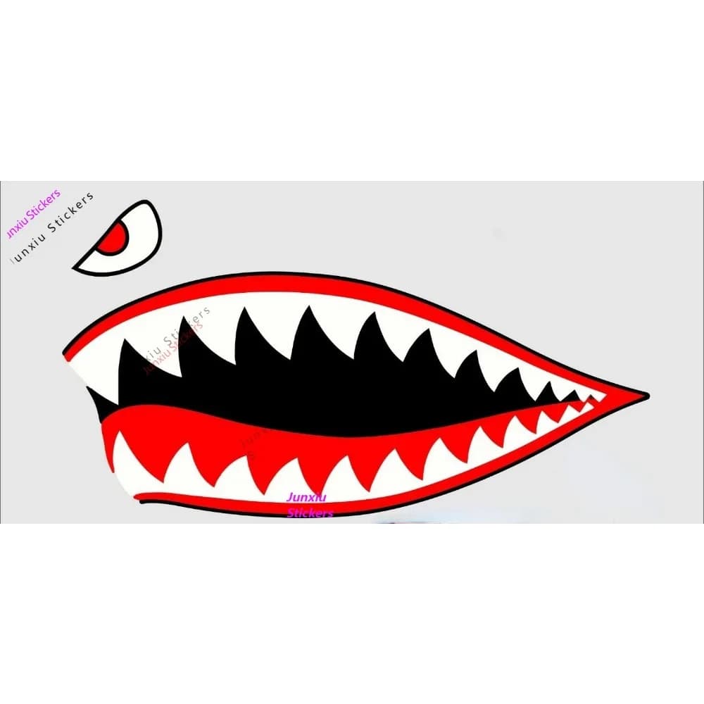 Adesivi creativi Flying Tigers denti di squalo P-40 Warhawk WW2 adesivi per decalcomanie in vinile accessori per adesivi per casco da moto KK10cm