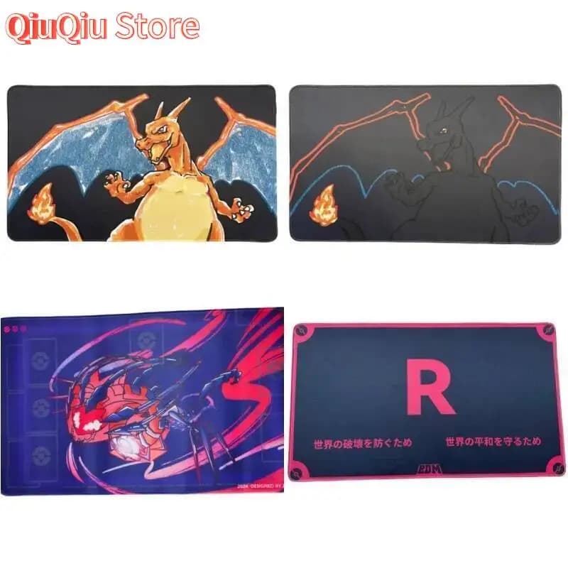 Tappetino per carte Charizard Eternatus Swinub Rocket Team Ptcg Fai da te addensato singolo Action Figure giocattolo Collezione di giochi anime Tappetino da battaglia