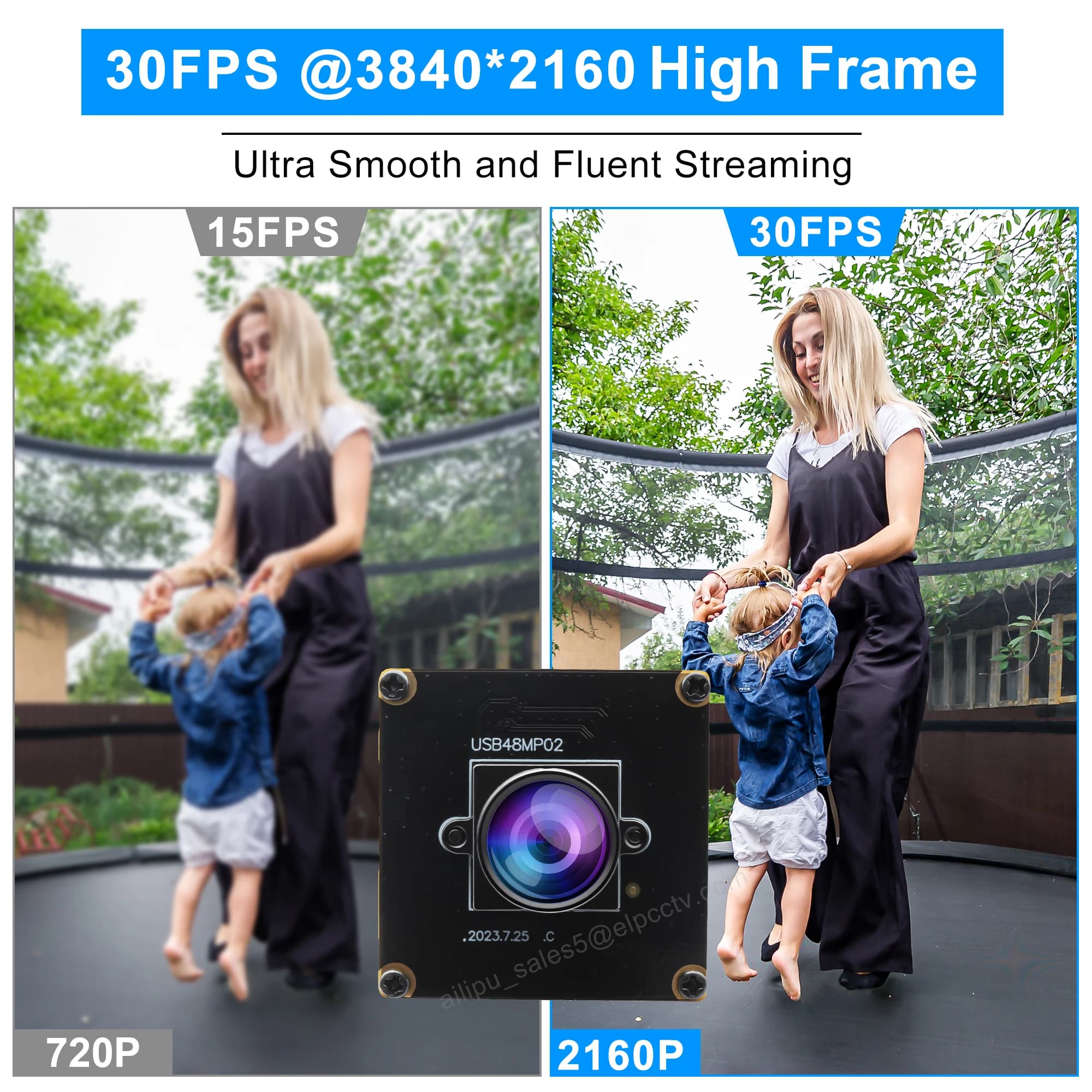 GOOD 48MP USB Camera Module 30fps Wide Angle 100Degree No Distortion Lens IMX586 UVC 8K Mini USB Webcam Board for PC Raspberry P