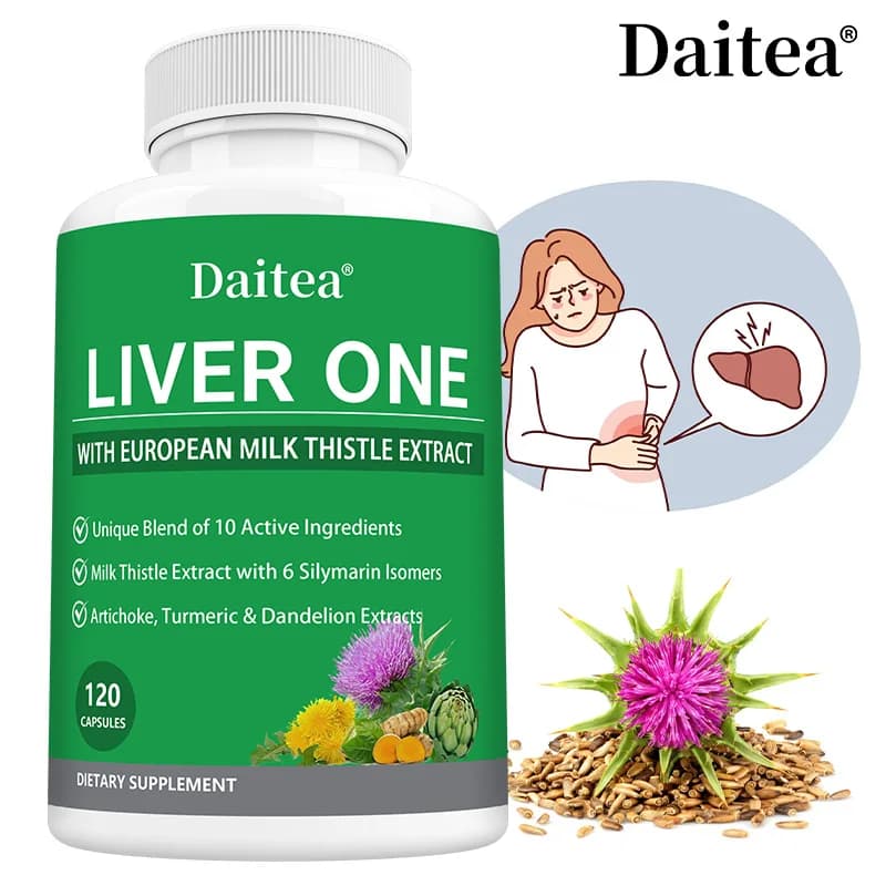 Capsule di integratore di cardo mariano con radice di tarassaco per la disintossicazione del fegato e supporto detergente, la digestione e il supporto immunitario