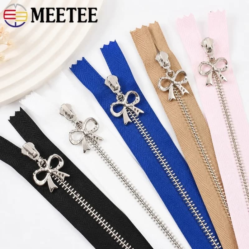 5Pcs 15-30cm 3# Metal Zippers Close End Pocket Zip Closure for Pants Bag Jeans Garment DIY Sewing Repair Kit Tailoring Accessory