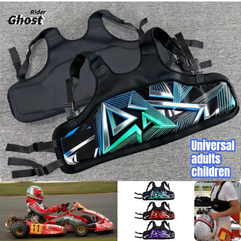 Gilet Protettivo per Karting Unisex per Adulti e Bambini, Protezione Regolabile in Spugna Leggera per Gare di Go-Kart
