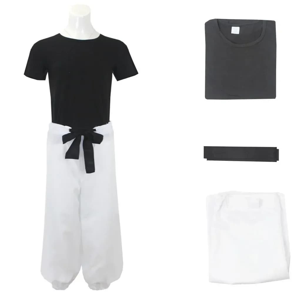 New Jujutsu JJK Manga Anime Fushiguro Toji Satoru Gojo Cosplay Costume T-shirt Pants Rose Net Halloween Christmas