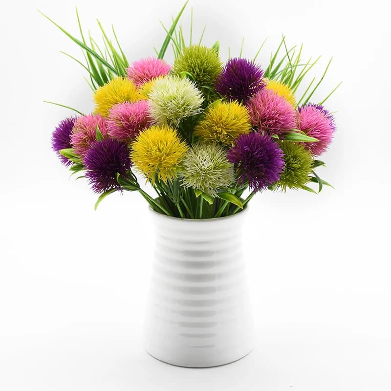 Piante artificiali Vaso di tarassaco in plastica Decorazione della stanza di casa Accessori Ghirlanda di nozze bouquet brial Fiore Prodotti per la casa