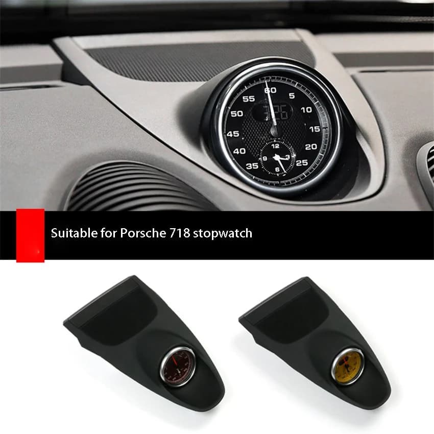 For 2016-2023 Porsche 718 Cayman Boxste Watch Compass Electronic Timer Stopwatch Cover Car Interior Accessories