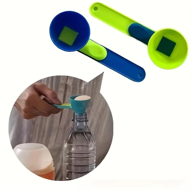 1 tablespoon and funnel for powdered protein: spill-proof, for sports drinks