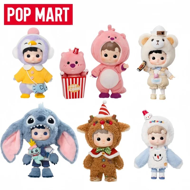 Scatola cieca della serie POP MART HACIPUPU originale Il pinguino pupazzo di neve action figure regali di festa squisite bambole figurine artigianali
