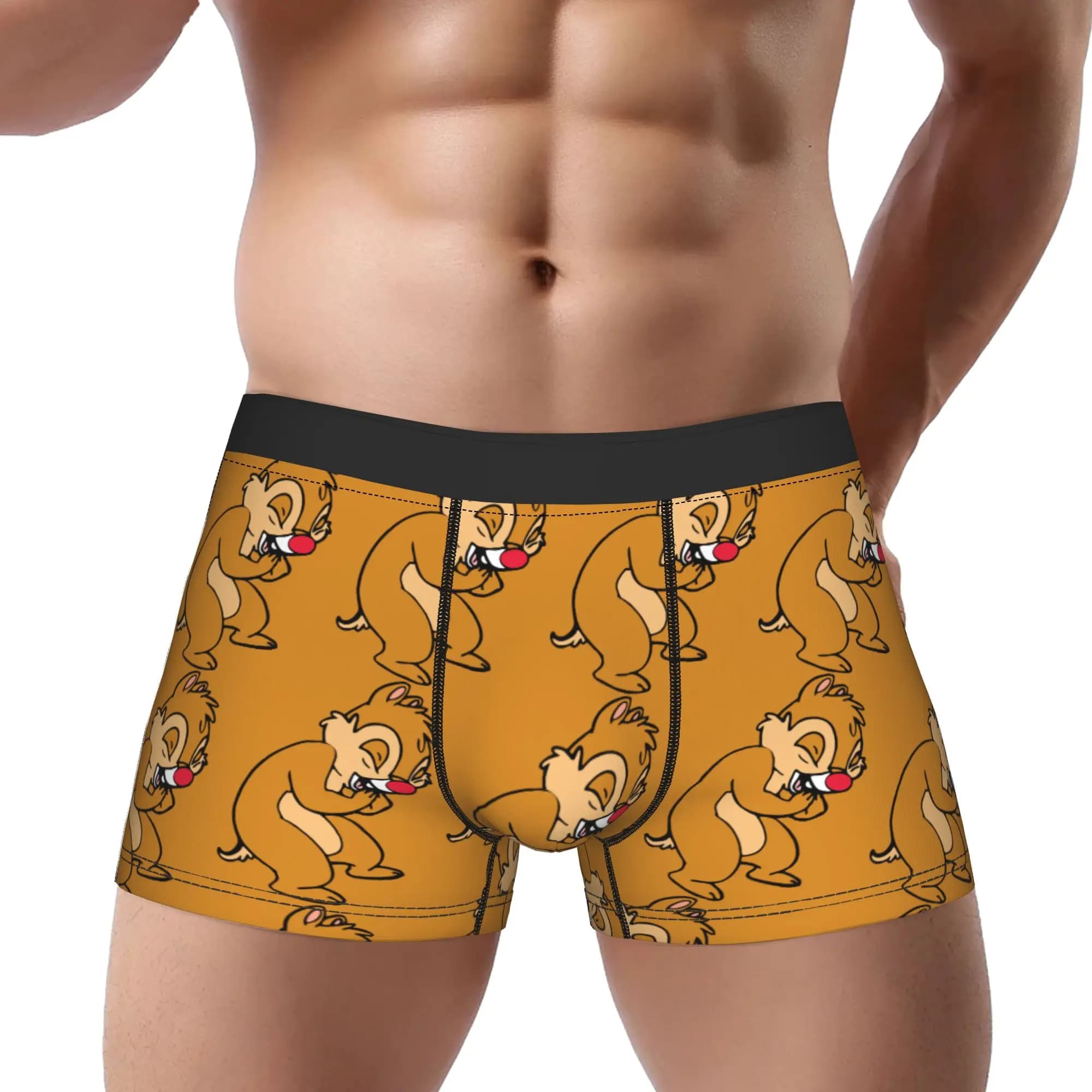 1 pezzo di mutande da uomo Chip & Dale Cool Happy Cute, pantaloncini stampati