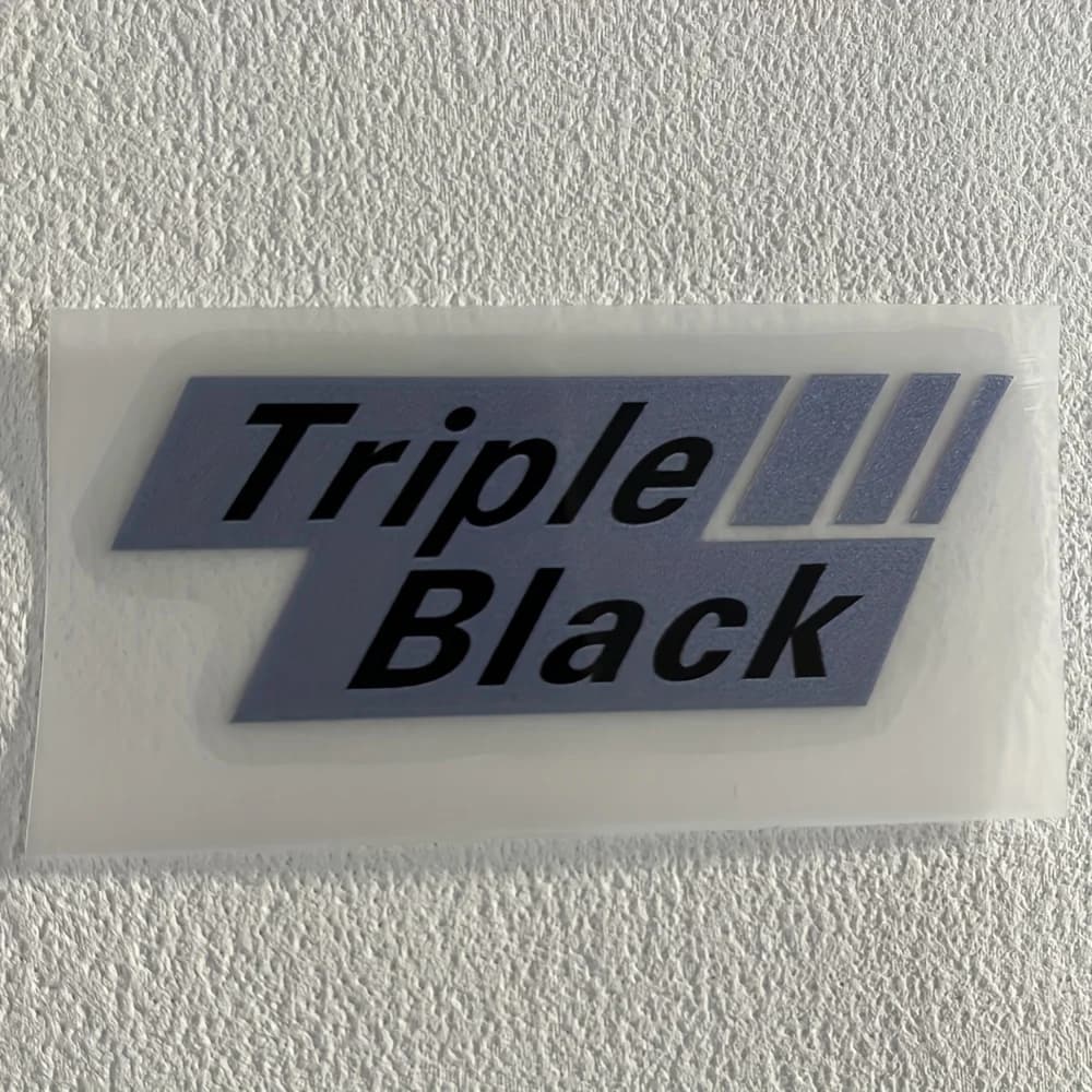 Racing Triple Black Motorcycle Sticker For Car Moto Helmet Laptop Bike Waterproof Vinyl Decal