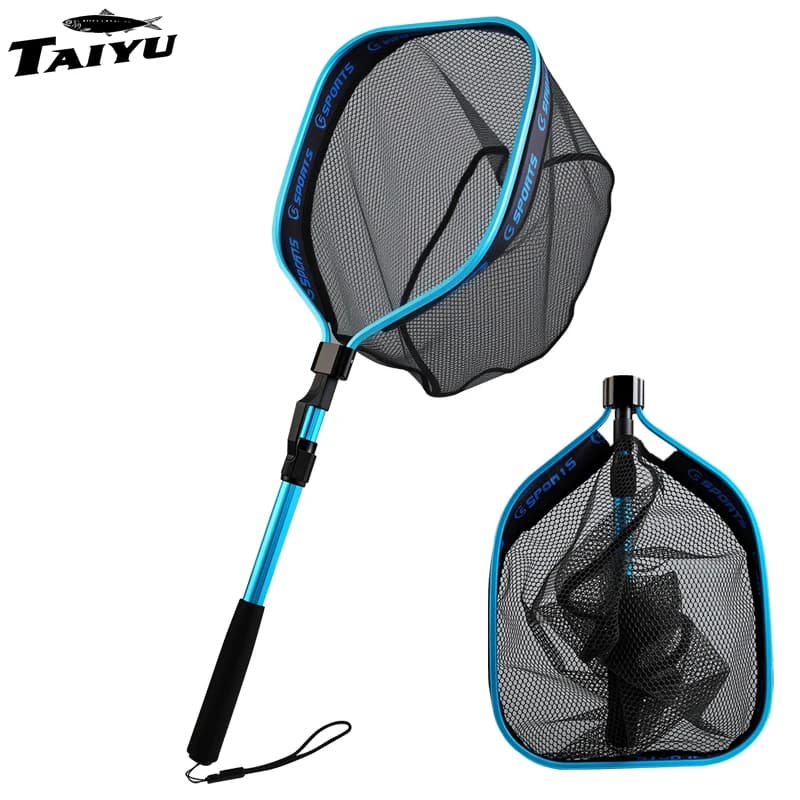 Scalable Fishing Net,Aluminum Alloy Mesh Pole,Coated With Adhesive Honeycomb Fishing Net Easy Storage And Folding Fishing Net