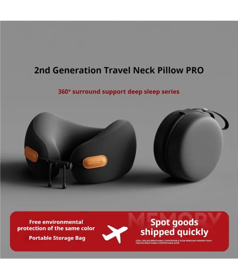 Cuscino per il collo in memory foam a forma di U, cuscino da viaggio morbido per l'assistenza sanitaria, cuscino per aereo cervicale