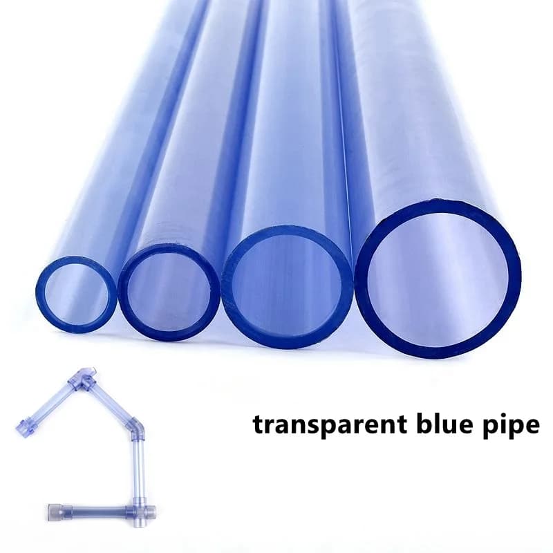 1PC Diametro Esterno 16 ~ 110mm UPVC Trasparente Blu Tubo Acquario Serbatoio di Pesce Tubo Giardino Irrigazione Irrigazione Raccordi 50 cm Lungo
