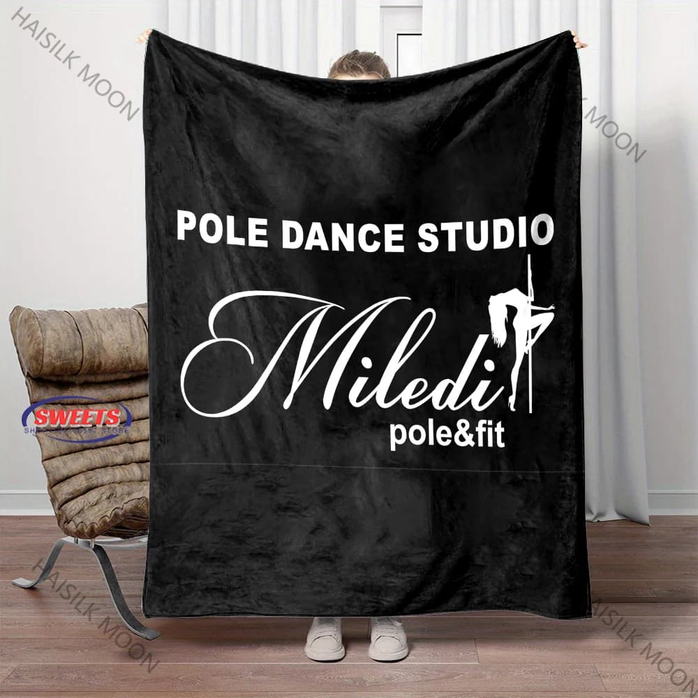 Stile d'arte da ballo, coperta con scialle con stampa modello pole dance, coperta morbida, regalo per donne e ragazze, regalo esclusivamente per gli appassionati di danza