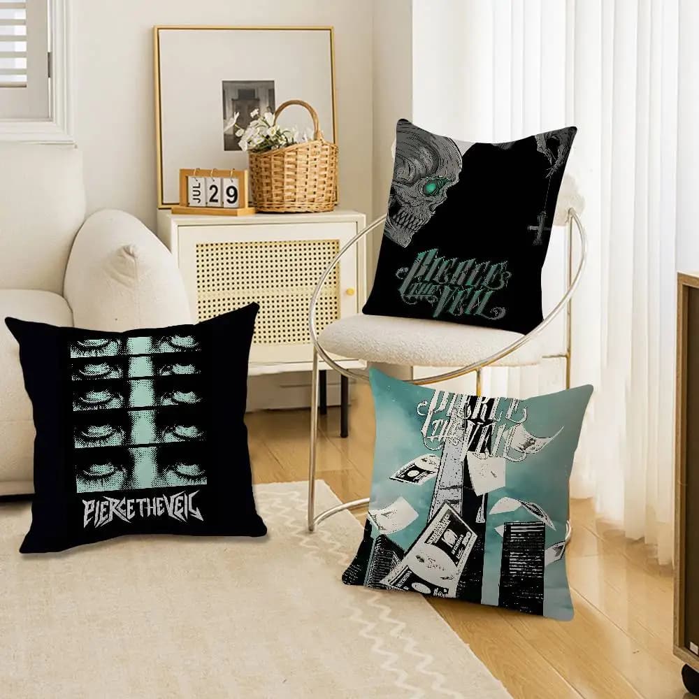 P-Pierce-The-Veil-Band Emo-Energetic Lucky Dragon pillow cover sofa cushion cover home room decoration children gift