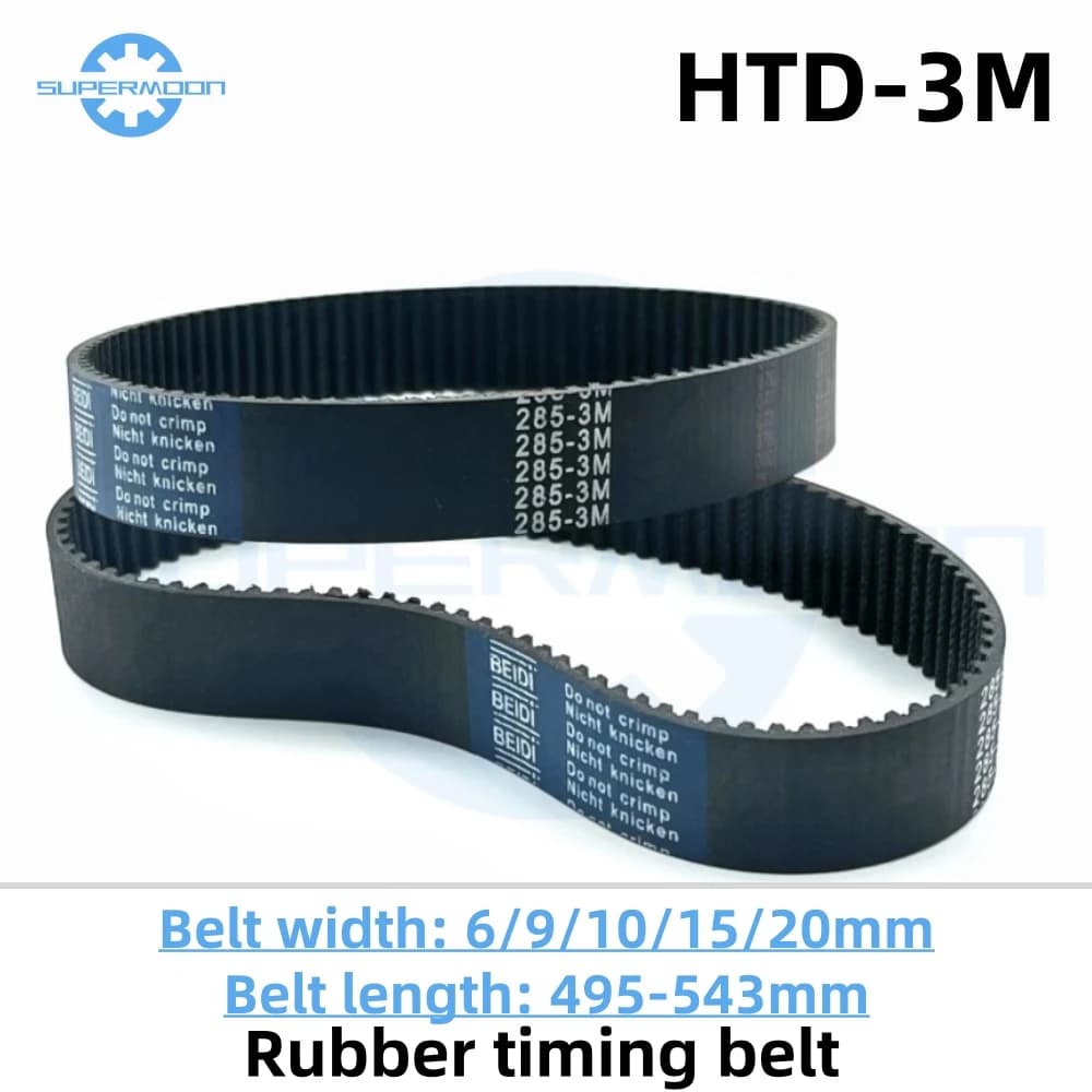 HTD 3M cinghia dentata lunghezza 495 498 501 504 507 510 513 516 519 522 525 528 531 534 537 540mm larghezza 6-20mm piccolo gioco