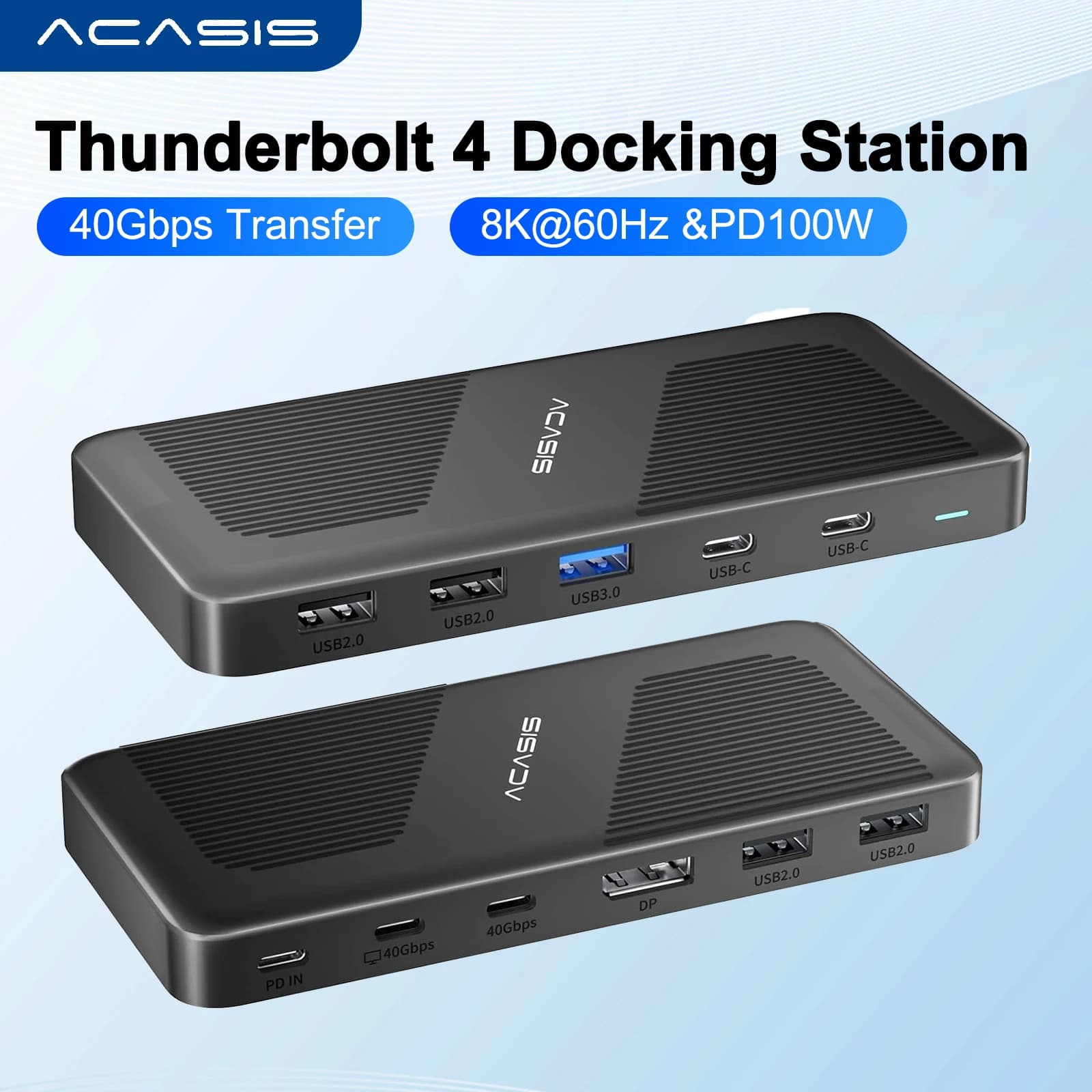 Acasis 40Gbps USB C Hub 11-in-1 USB C Docking Station HUB Type-C Dock 8K @ 60HZ USB Expander per MacBook Pro Pc Laptop USB HUB