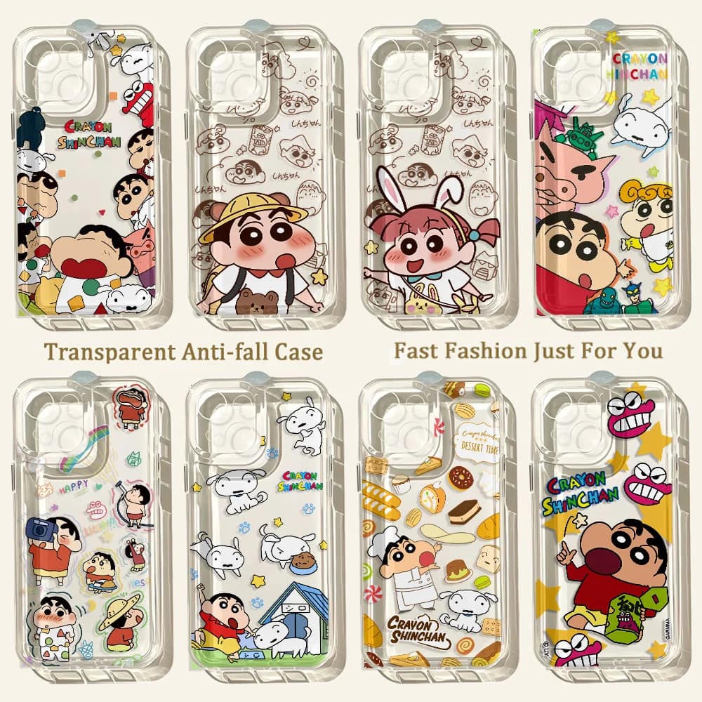 Phone Case For Samsung Galaxy S26 S25 S24 S23 S22 S21 S20 FE Note20 Note10 Edge Plus Ultra Lite 5G Anime Crayons Shin-chans