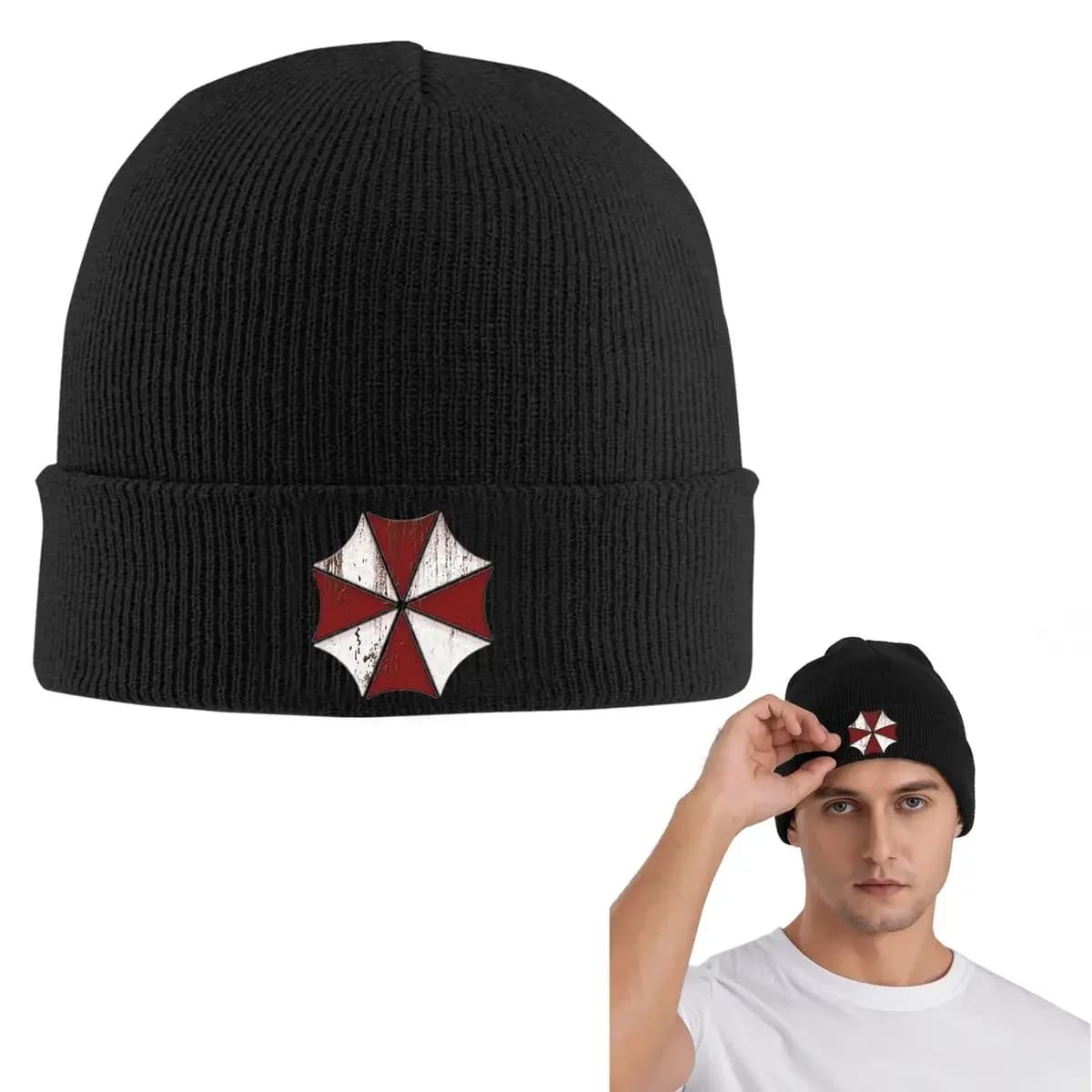 Umbrellas Biohazard Countermeasure Warm Knitted Cap Fashion Bonnet Hat Autumn Winter Outdoor Beanies Hats for Men Women Adult