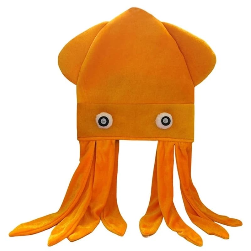 400A Divertente cappello seppia per eventi a tema Tessuto morbido Accessorio per costume cosplay Cappello copricapo per