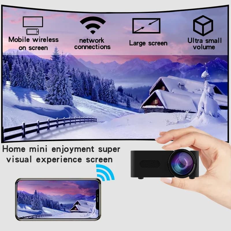Mini proiettore intelligente Home Theater YT100 HD Nuovo proiettore di illuminazione a LED Proiettore mobile portatile Full HD