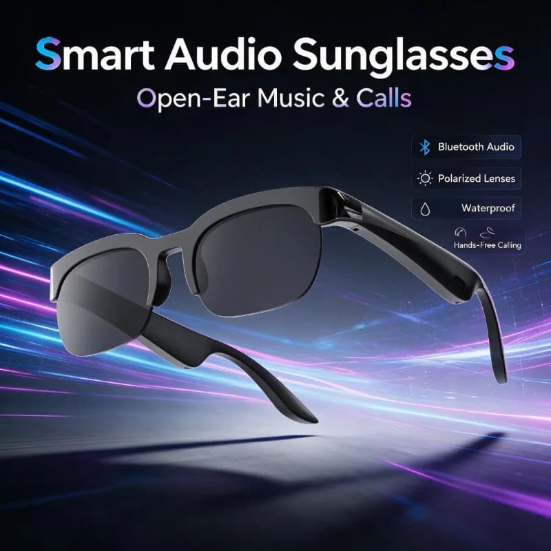 Smart Audio Sunglasses Open-Ear Bluetooth Glasses Polarized Lenses Hands-Free Call Sports Smart Glasses For Driving Running