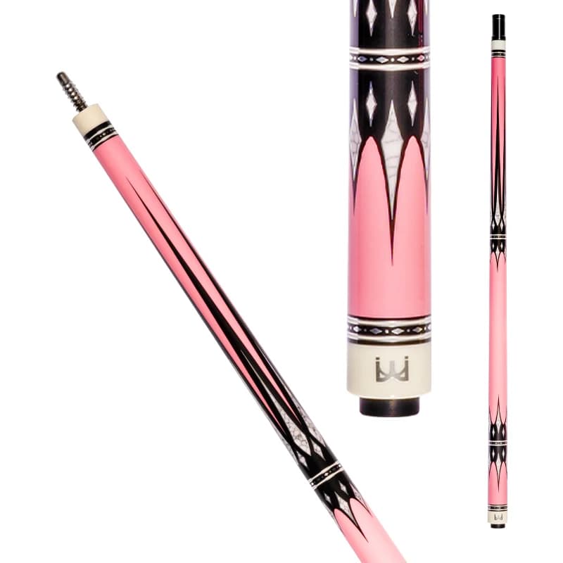 Professional High Quality 2-Piece 1/2 Split Nine-ball Ball Arm Pool Cue 147cm Aluminum Alloy Joint Maple Butt Sleeve-Fire Stage