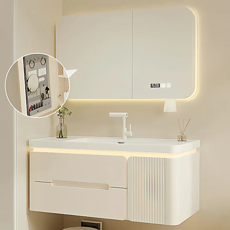 Cassetti moderni Armadietto da bagno in carta bianca Partizioni di lusso Display WC Armadio Organizzatore Archivadores Mobili alla moda