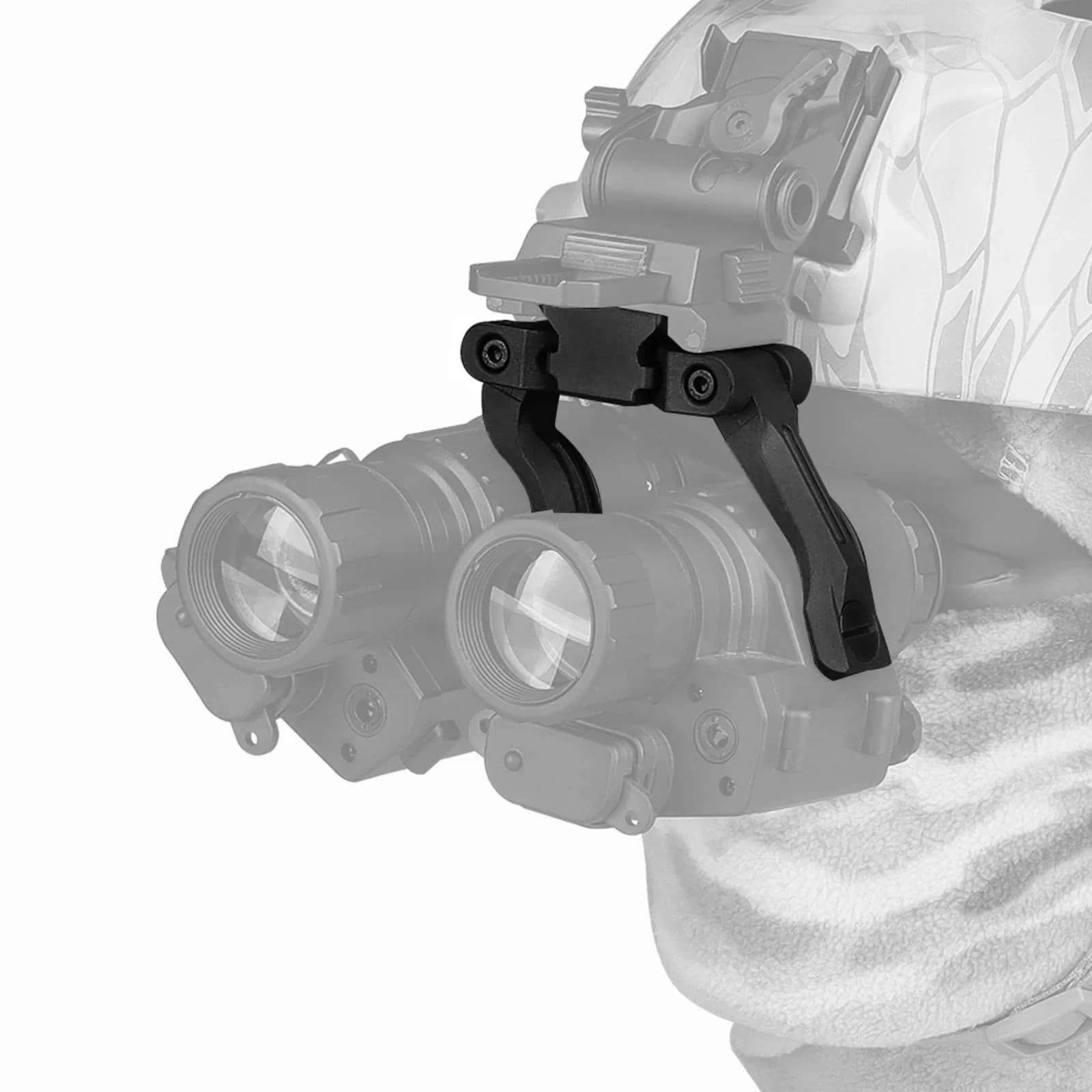 Supporto NVG Dual J ARM con attacco a coda di rondine per binocoli/monocoli per visione notturna PVS 14, adattatore regolabile in POM - Plastica ad alta resistenza