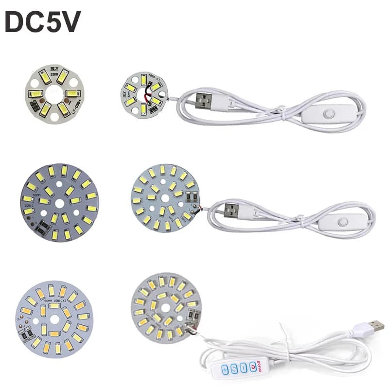 Colore bianco caldo DC5V 10W USB LED luci 5730 Chip singolo dimmer lettura notte scrivania libro tablet lampada da lettura interruttore cavo di alimentazione