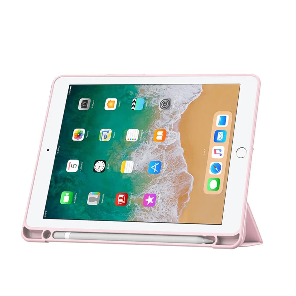 Custodia per tablet iPad Air 1/iPad Air 2/iPad 2017-2018 da 9,7 pollici, protezione all-inclusive, con slot per penna, guscio morbido in TPU