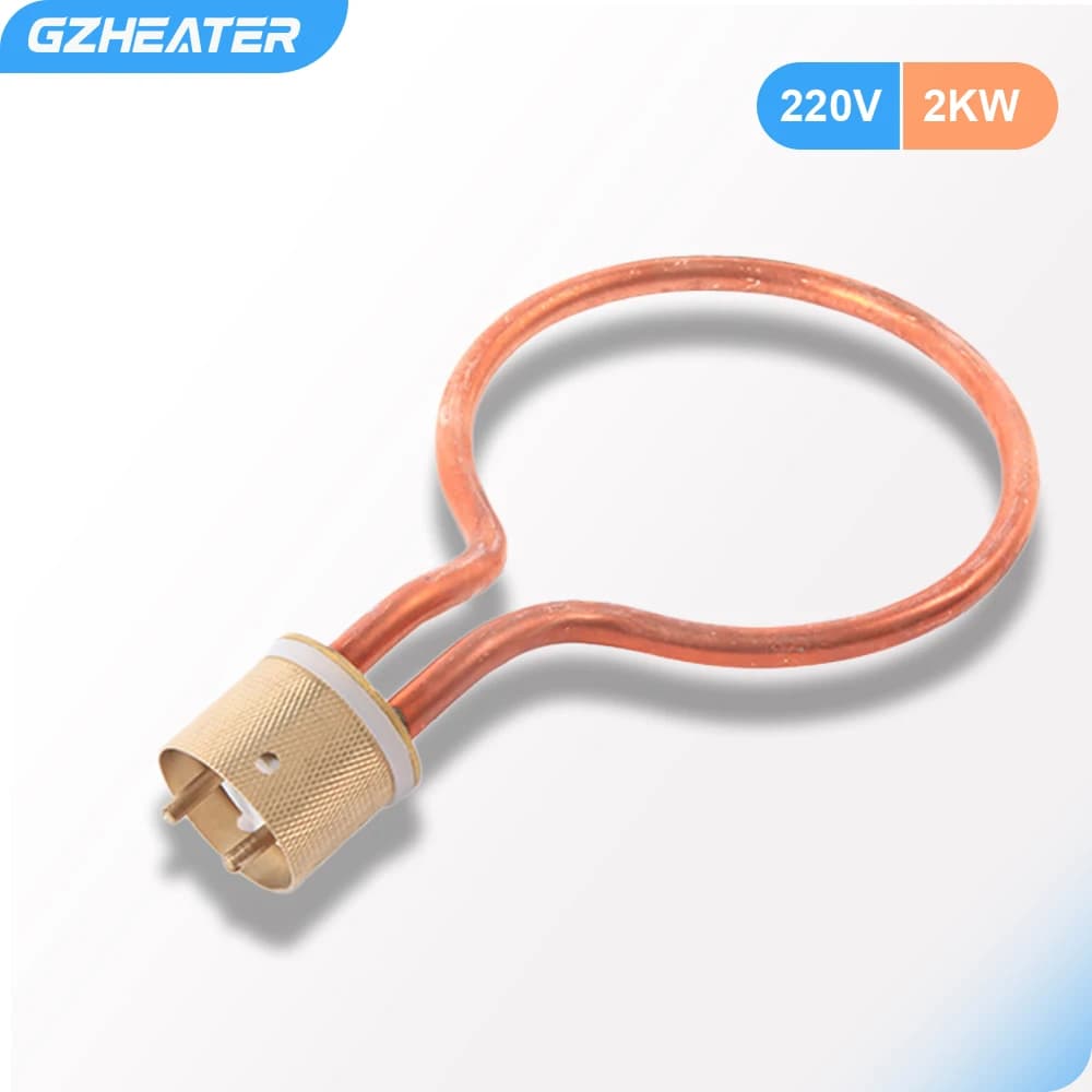 2KW 220V Round Head Electric Heat Pipe for High Pressure Medical Sterilization with Electric Heater Ring with 42mm Flange