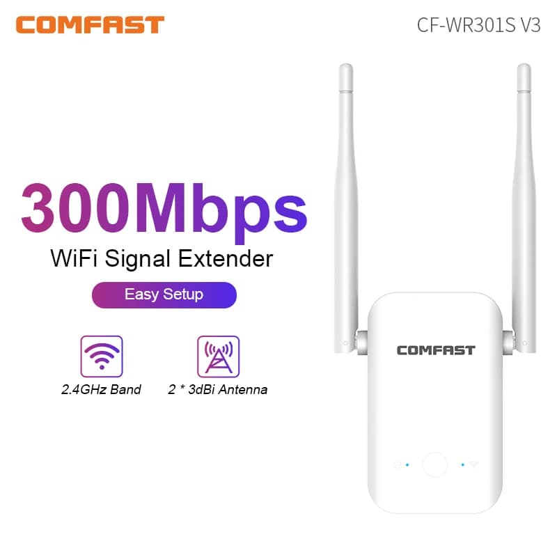 Comfast 300Mbps Ripetitore WiFi Wireless Router di Segnale 2.4G 802.11b/g/n Amplificatore WiFi Extender Wireless A Lungo Raggio WIFI Booster
