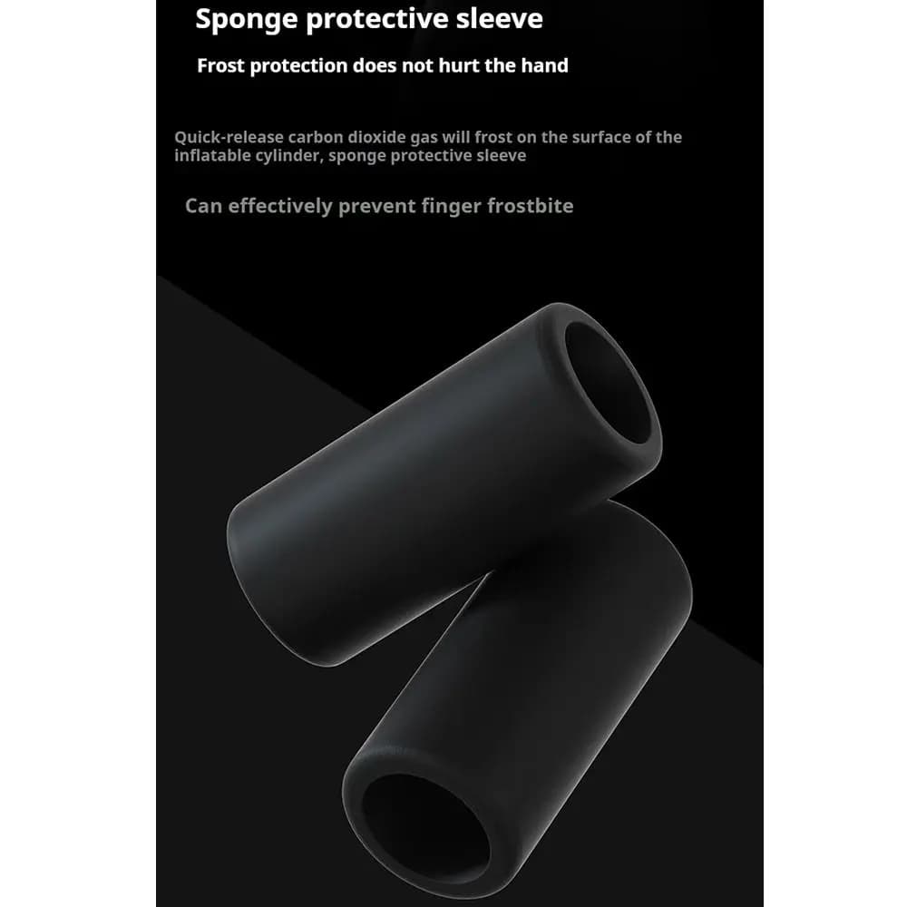 Mini Pompa CO2 in Lega di Alluminio con Custodia Protettiva, Gonfiatore Automatico di Sicurezza per Bici, Valvole Presta, Anti-perdita