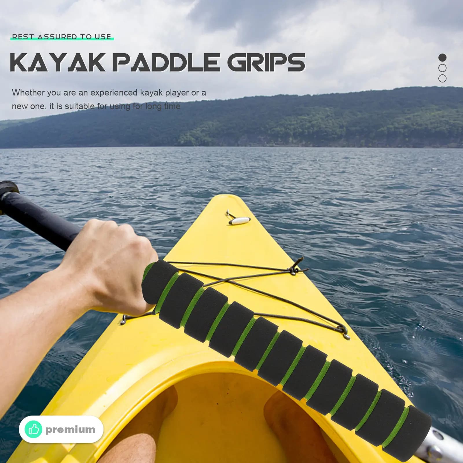 2Pairs Non-Slip Sponge Kayak Paddle Covers Protective Soft Handle Grip Wraps Paddle Protector for Kayak Accessories