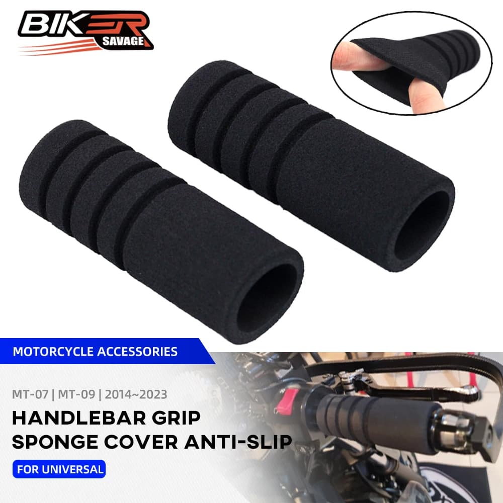 Impugnatura universale per manubrio copertura in spugna moto 22mm tappi per impugnatura antiscivolo guanti da moto per HONDA per YAMAHA MT09 MT07